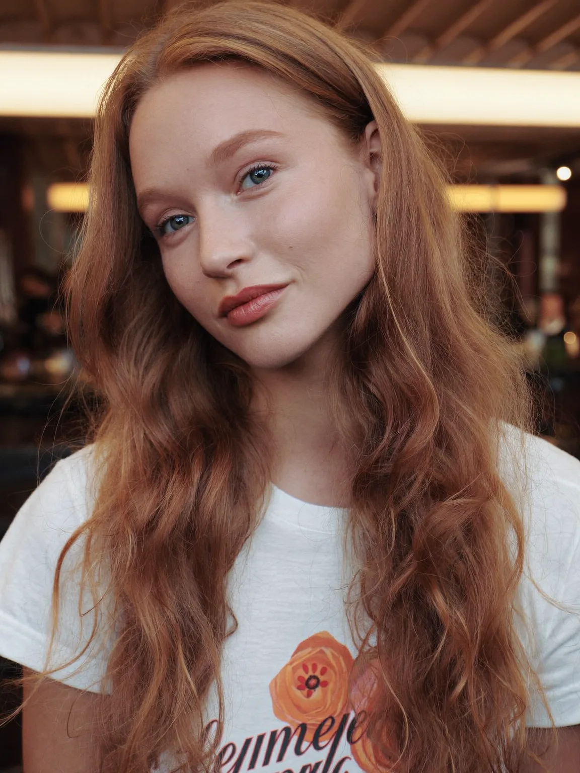Long Layered Waves with Natural Copper Finish